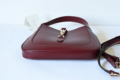 Jackie New Version Shoulder Bag Red Leather